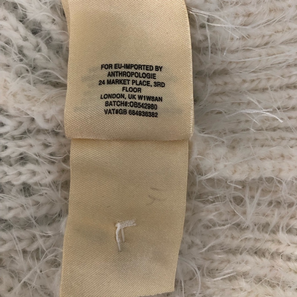 Anthropologie Gray and Cream Cowl Neck Sweater - Picture 7 of 15